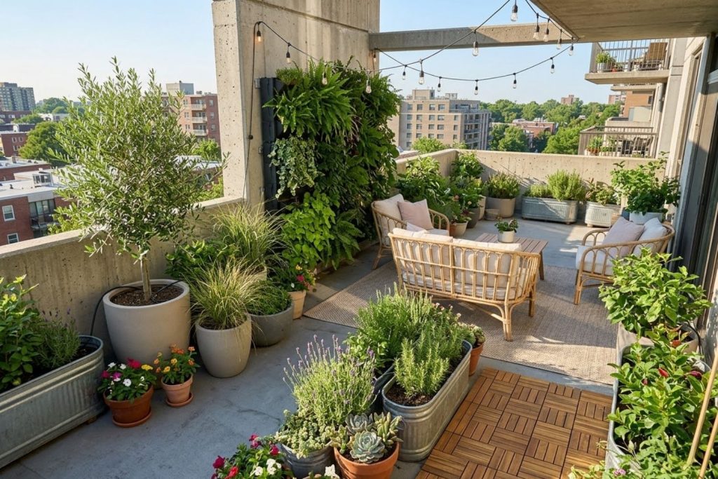 Végétaliser une terrasse en béton : 5 astuces simples et efficaces