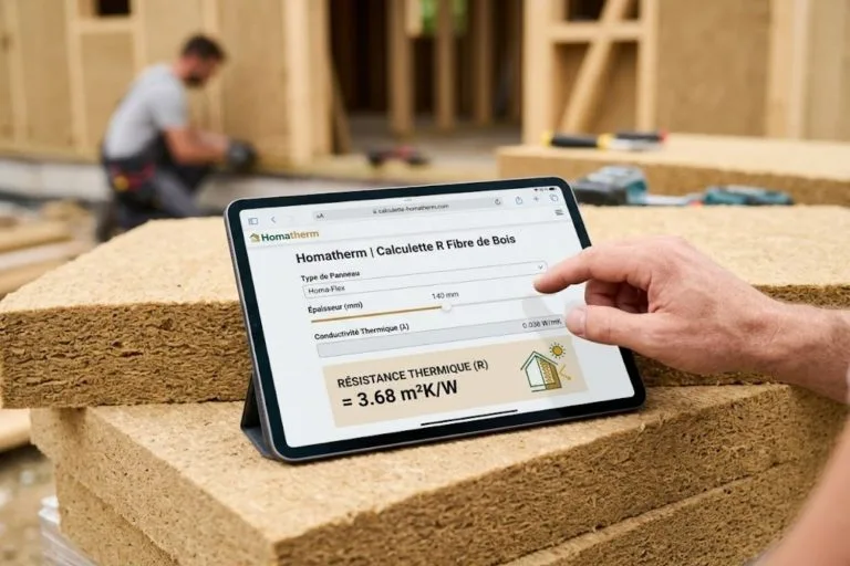 calculette homatherm résistance fibre de bois