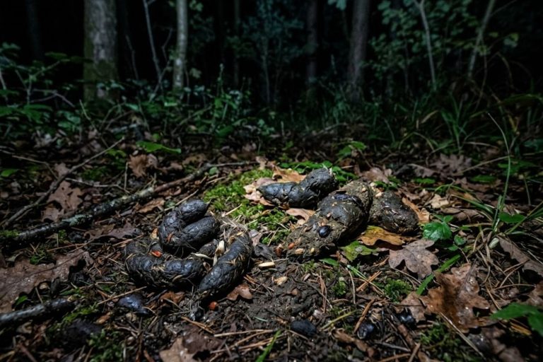 crottes d'animaux nocturnes