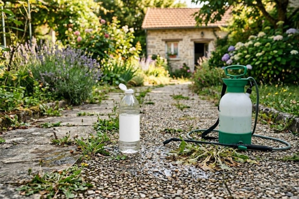 Vinaigre blanc désherbant interdit : Sanctions et vraies solutions