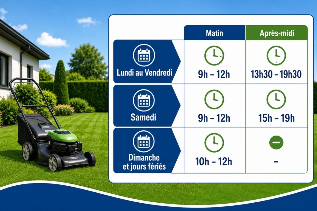 Horaires pour tondre : Évitez l&rsquo;amende avec ce guide 2026